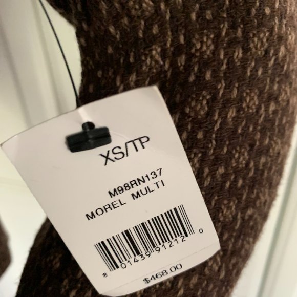 Tahari xs brown wool jacket with velvet accents - Picture 3 of 8